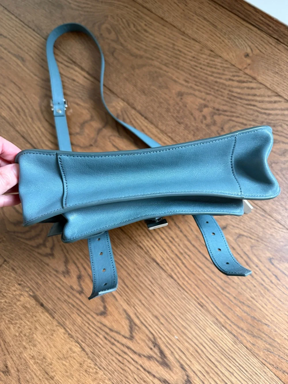 Proenza Schouler Teal Leather Crossbody Bag